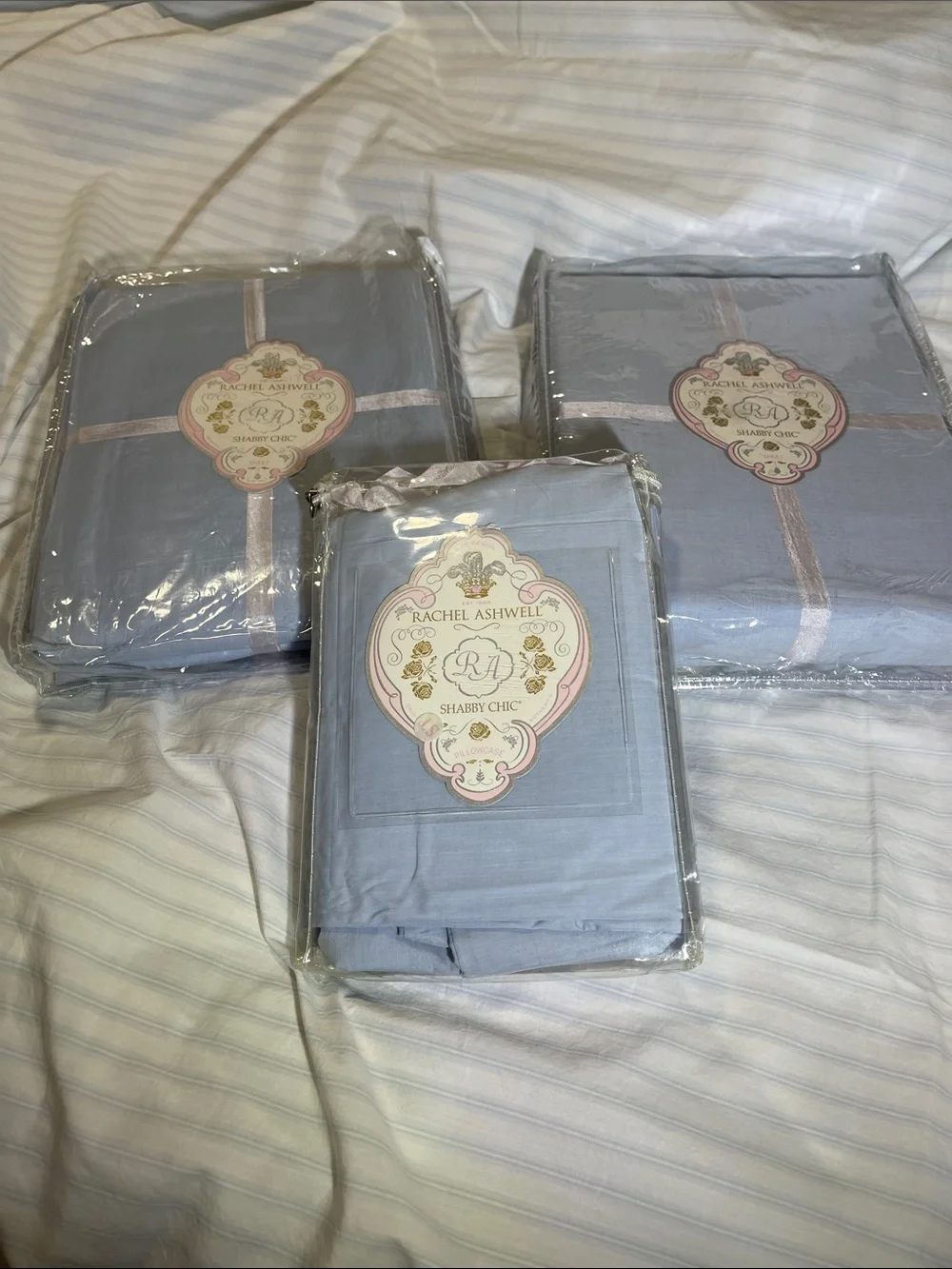 NWT ORIGINAL RACHEL ASHWELL, SHABBY CHIC, CALIFORNIA FITTED KING SHEET SET